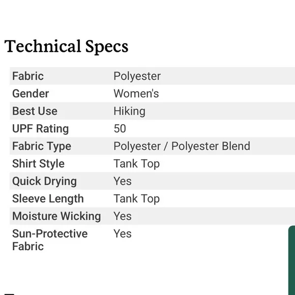 REI Screenline Tank XS Teal Breathable Lightweight Athleisure Summer Run Hike - Picture 7 of 7